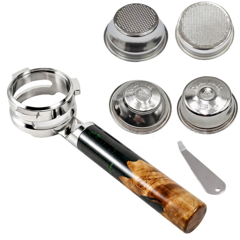 Naked Portafilter Bottomless - Porte-filtre sans fond creux en acier