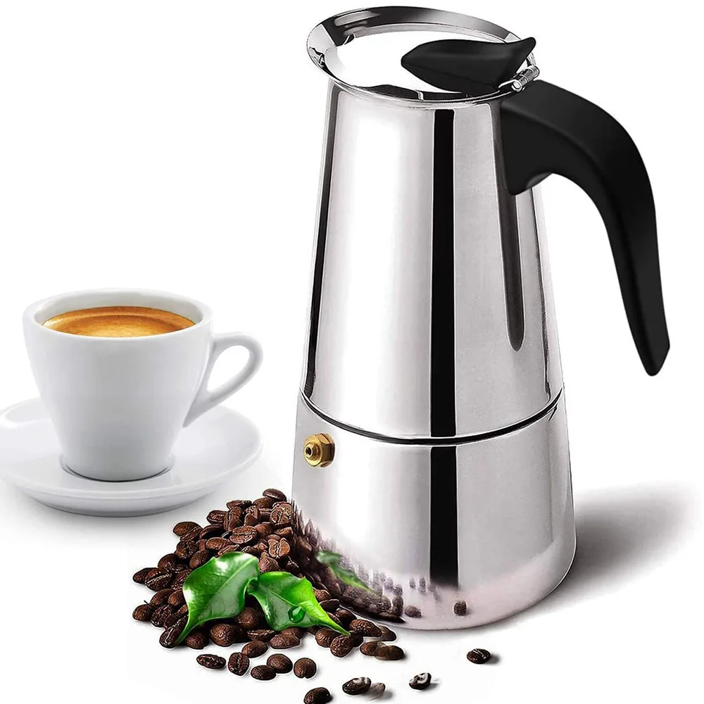 Hero Coffee Equipment - Cafetière Moka en acier inoxydable de