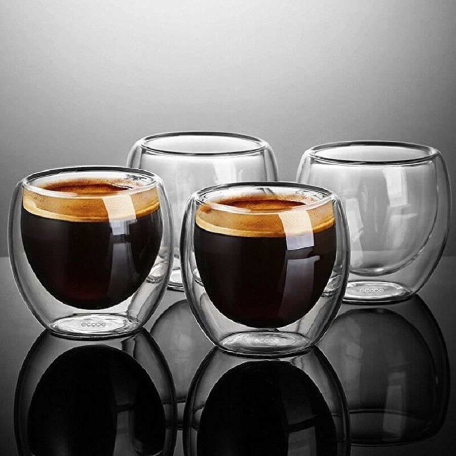 Tasses à café en verre à doubl - Coffee Equipment Set avis et prix