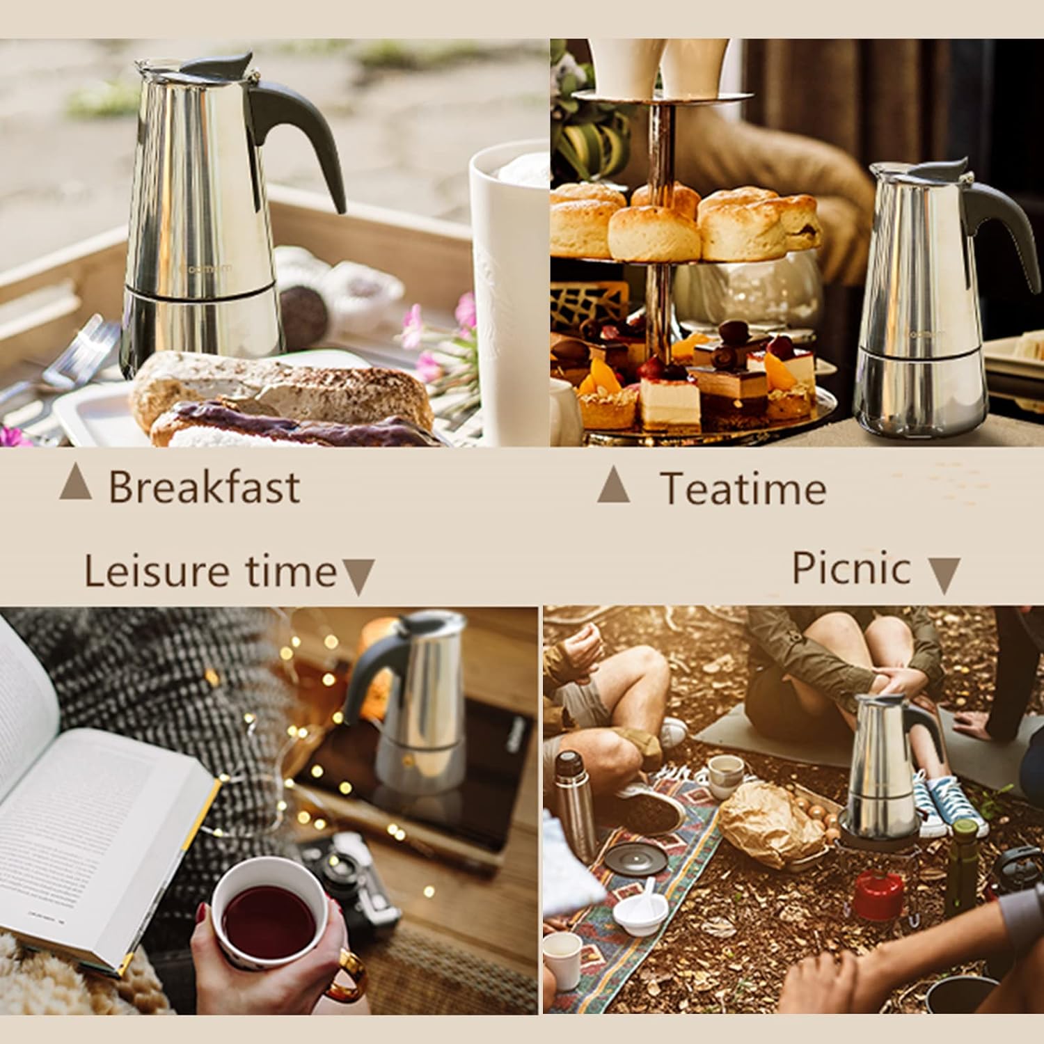 4/6/9 Tasses Moka Pot Caffe Ma - Coffee Equipment Set avis et prix