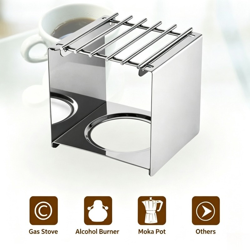 Support carré en acier inoxyda - Outdoor Coffee Equipment avis et prix